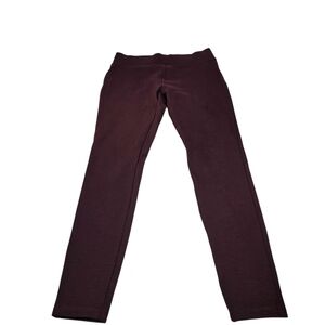 Matty M Deep Plum Straight-Leg Knit Pants. Size M